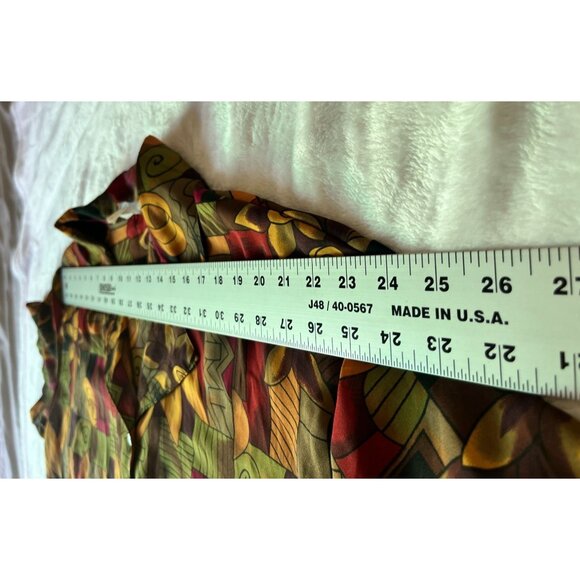 Vintage Ship N Shore Women Short Sleeve Button-Up Shirt 2X Abstract Floral Print - Picture 6 of 9
